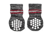 Hunde - Trixie Dog Socks grey XXS-XS (2 pcs.) non-slip - TX19500