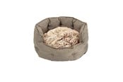 Hunde - Dogman Pet Bed Classy Memory Foam Oval Beige Large 74x70x32cm - 805670