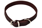 Hunde - Dogman Leather collar Lina adjustable - 122830