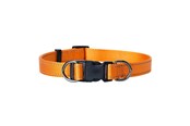 Hunde - Dogman Nylon Hundehalsband Iris Orange Klein 10mmx22-35cm - 123024