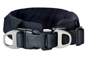 Hunde - Dogman Emmi Gepolstertes Halsband Verstellbar Schwarz S (35mm x 40-68cm) - 127001