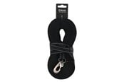 Hunde - Dogman Iris Gewebte Schleppleine mit Karabinerhaken Schwarz 20mm 15m - 224007
