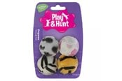 Katzen - Dogman Cat Toy Plush Covered Ball 4cm (4-Pack Assorted) - 331209