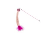 Katzen - Dogman Cat Toy Teaser Fuzzy Pink Wand 35cm - 331409