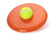 Hunde - Dogman Frisbee mit Tennisball Mix Verschiedene Farben 22cm - 333449