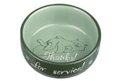 Katzen - Trixie Ceramic Bowl Thanks for Service.0.3 l/ø 11 cm assorted colours - TX24793
