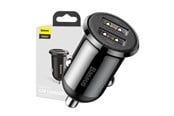 Handys - Adapter und Ladegeräte - Baseus Grain Pro Car Charger 2x USB 4.8A (black) - CCALLP-01