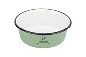Hunde - Trixie Bowl enamel/stainless steel 1.9 l/ø 21 cm green - TX25213