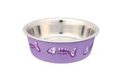 Katzen - Trixie Stainless Steel Bowl cat 0.3 l/ø 12 cm assorted colours - TX25270