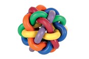 Hunde - Trixie Knotted Ball for Dogs 7cm multi-coloured - 4011905326214