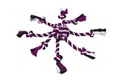 Hunde - Trixie Rope Toy with Woven-in Ball ø 7 cm assorted colours - TX32650