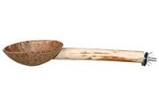 Vogelspielzeug - Trixie Naturholz-Sitzstange mit Kokosnuss-Futterschale 25cm - TX58747