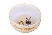 Nagetiere - Trixie Honey & Hopper Ceramic Bowl 250 ml/ø 11 cm assorted colours - TX60808