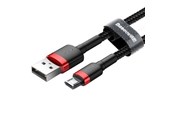 USB Kabel - Baseus Cafule Micro USB Cable 2A 3m (Black+Red) - CAMKLF-H91