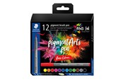 Utensilien zum Schreiben und Zeichnen - Staedtler Pigment brush 371 "Basic Set" 12 pcs. Cardboard box - 371 C12-1