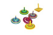 Rollenspiele - Small Foot - Wooden Spinning Top with Stripes 6pc - 1730