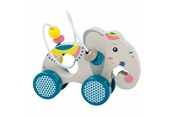 Baby Spielzeug - Small Foot - Wooden Push Figure Elephant with Moto - 11088