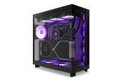 Gehäuse - NZXT H6 Flow Compact Dual Chamber with RGB - Matte Black - Gehäuse - Miditower - Schwarz - CC-H61FB-R1