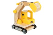 Spielzeugauto - Small Foot - Wooden Excavator Yellow - 12010
