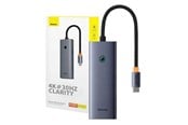 USB-Hubs - Baseus 5-in-1 Hub UltraJoy Series USB-C to HDMI4K@30Hz+3xUSB 3.0+1xPD (grey) USB-Hubs - USB 3.0 - 5 - Grau - B00052801811-00