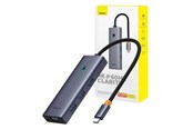 USB-Hubs - Baseus 6in1 Hub UltraJoy USB-C do HDMI4K@60Hz+4xUSB 3.0+PD (space grey) USB-Hubs - USB 3.0 - 6 - Grau - B00052807813-01