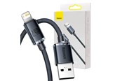 USB Kabel - Baseus Crystal Shine cable USB to Lightning 2.4A 2m (black) - CAJY000101