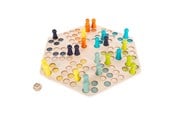 Brettspiele - Small Foot - Wooden Ludo Game - 6 Players - 1800
