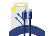 USB Kabel - Baseus Crystal Shine cable USB-C to USB-C 100W 1.2m (blue) - CAJY000603