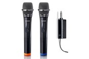 Mikrofone - Lenco MCW-020BK - Set of 2 wireless microphones with portable battery powered receiver - MCW-020BK