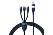 USB Kabel - Baseus 3in1 USB cable  Flash Series 2 USB-C + micro USB + Lightning 100W 1.2m (blue) - CASS030103