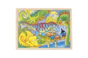 Puzzle - Goki Wooden Jigsaw Puzzle - Dinosaurs 48pcs. Holz - 57724