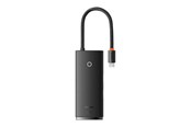 USB-Hubs - Baseus Lite Series Hub 6w1 USB-C to 2x USB 3.0 + USB-C + HDMI + SD/TF (black) USB-Hubs - USB 3.0 - 6 - Schwarz - WKQX050001