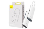 USB-Hubs - Baseus Lite Series Hub 6w1 USB-C to 2x USB 3.0 + USB-C PD + HDMI + SD/TF (white) USB-Hubs - USB 3.0 - 5 - Weiß - WKQX050102