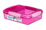 Küchenzubehör - Sistema Snack Attack Duo Lunch 975ml - Pink - 41482-9414202414823
