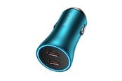 Handys - Adapter und Ladegeräte - Baseus Golden Contactor Pro car charger 2x USB-C 40W (blue) - CGJP000003