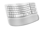 Tastaturen - Logitech Wave Keys - Off-White - ND - Ergonomische Tastatur - Nordisch - Weiss - 920-012299