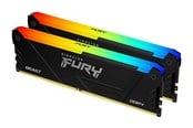 RAM - Kingston FURY Beast RGB DDR4-3200 - 32GB - CL16 - Dual Channel (2 pcs) - Intel XMP - Schwarz - KF432C16BB2AK2/32