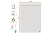 Blöcke, Formulare und Notizbücher - Nobo Premium Flipchart Recycled Paper Pad 600x890mm Reversible Plain or Gridded paper 50 Sheet 70gsm 1 Pack Rolled - 1915659