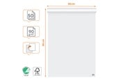 Blöcke, Formulare und Notizbücher - Nobo Premium Flipchart Paper Pad 600x890mm Reversible Plain or Gridded Paper 50 sheet 90gsm 1 Pack Rolled - 1915657