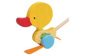Baby Spielzeug - Small Foot - Wooden Push Figure Duck Tina with Stick - 3357