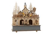 Holzspielzeug - Small Foot - Wooden Music Box Christmas Village with Light - 10543