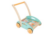 Baby Spielzeug - Small Foot - Wooden Baby Walker Carriage with Blocks Pastel 35dlg. - 11766
