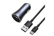 Handys - Adapter und Ladegeräte - Baseus Golden Contactor Pro car charger USB + USB-C QC4.0+ PD SCP 40W (gray) - TZCCJD-0G