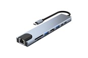 USB-Hubs - Lippa 8-in-1 87W USB-C PD 4K HDMI & Ethernet Hub USB-Hubs - 8 Anschlüsse - LPGQ22H121