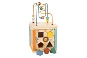 Baby Spielzeug - Small Foot - Wooden Activity Cube and Motor Skills Spiral Safari - 11960