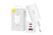 Handys - Adapter und Ladegeräte - Baseus Wall charger GaN5 Pro 2xUSB-C + USB 65W (white) - CCGP120202
