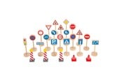 Spielzeugauto - Small Foot - Wooden Mini Traffic Sign Set 25 pcs. - 11736