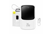 Powerbank (Akku) - Baseus Powerbank Qpow PRO with cable USB-C 2xUSB 10000mAh 20W (White) Powerbank (Akku) - Weiß - 10000 mAh - PPQD060002