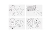 Kreativ-Spiele - Creativ Company Sheets of Shrink Film with Mermaid Motifs 4 pcs. - 790712