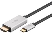 Display Kabel - Pro HDMI - USB Typ C - 3m - Grau - HDMI-USB-C-S-3m